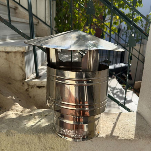 Metal chimney cap used