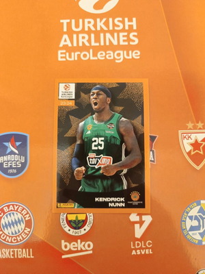 Kendrick Nunn Euroleague Panini Stickers 2024-25 καινούργιο #382