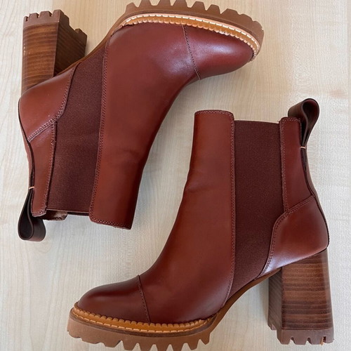 See By Chloe brown ankle boots size 38.5 like new