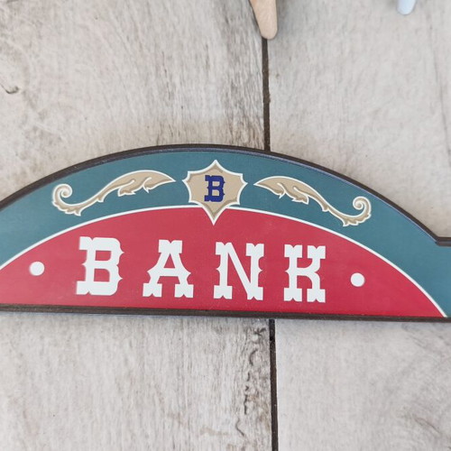 Playmobil Western Stagecoach 70013 with 2 Indian Horses and BANK sign