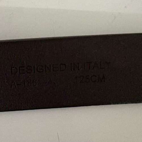 Brown belt leather look classic design 125cm like new
