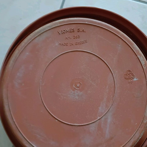 Flowerpot saucers used, pack of 7, terracotta, VIOMES and MILTOPLAST