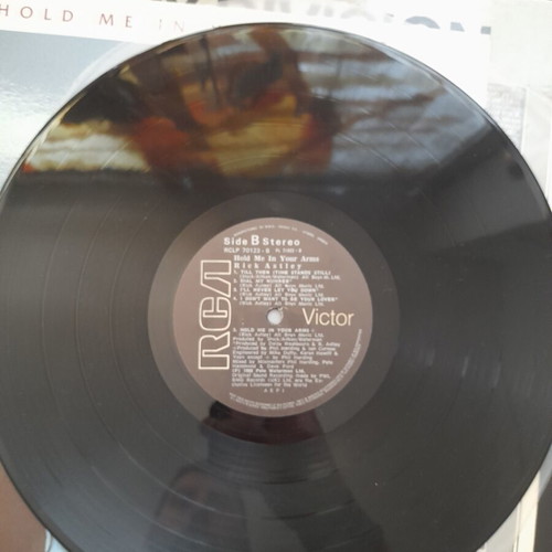 Rick Astley Hold Me In Your Arms vinyl record used, pop