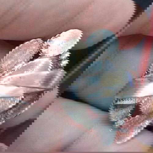 Βιντάζ ασημένιο δαχτυλίδι με λίθο σοδαλίτη μεταχειρισμένο