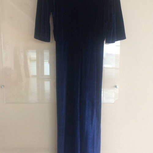 Matis Velvet Maxi Dress Blue New Size Medium