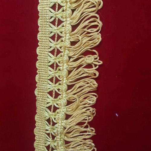 Two pieces of wide two-tone fringe new, 2 and 3 meters