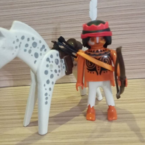 Playmobil Indian with Horse figure like new