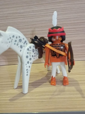 Playmobil Indian with Horse figure like new
