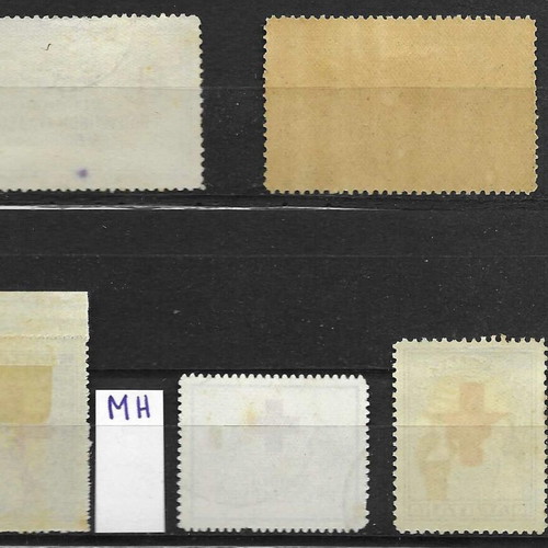 Stamps used, Patriotic Association of Greek Women and Red Cross, 5 values