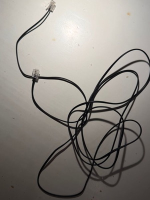 Telephone cable RJ11 black, like new
