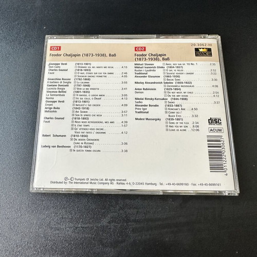 Feodor Chaliapin Great Voices of the Opera 2 CD Box