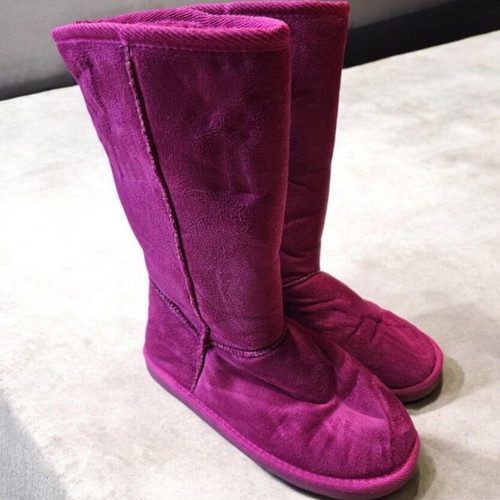 Women's fur boots like new, pink, size 38