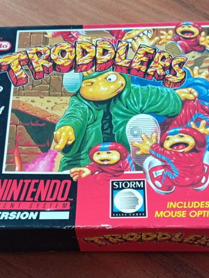 Troddlers Super Nintendo SNES game used, 1993 PAL CIB