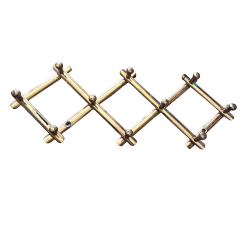 Brass wall-mounted folding hanger 10 positions used