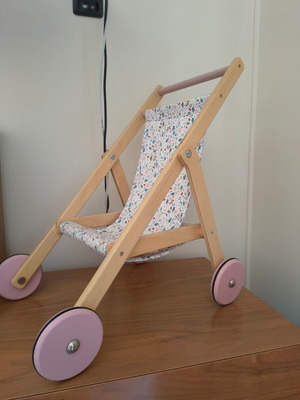 Little Dutch wooden doll stroller with Flowers & Butterflies fabric