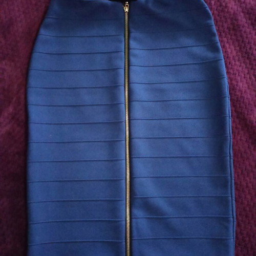 Midi skirt Acme blue like new with back zipper and stretch