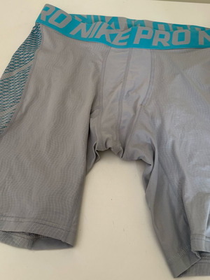 Nike Pro Compression Shorts XXL like new, grey with turquoise details