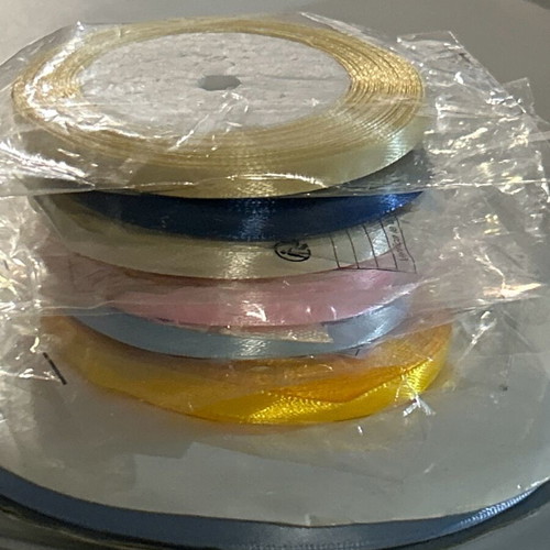 Decoration ribbons 7 colors, thin