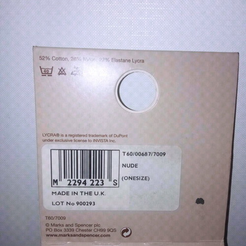 Marks & Spencer Bandeau Women's Socks 2 Pairs Beige New