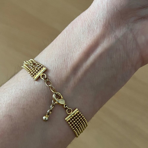 Gold-Tone Stainless Steel Multi-Strand Bracelet like new