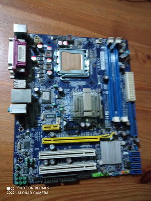 Motherboard mobo used with dual-core CPU and cooler