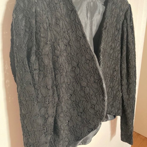 Black lace crop vintage jacket new, one size