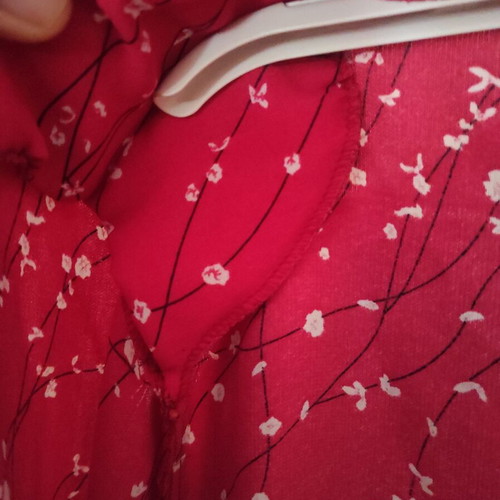 Vintage shirt with shoulder pads, like new, size L, red pink