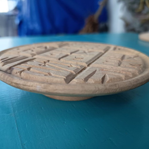Wooden prosphoro stamp diameter 10.8 cm like new