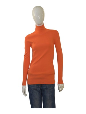 Barbour Orange Turtleneck Sweater with Long Sleeves New, Size 36