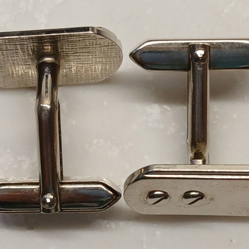 Ascot rhodium plated cufflinks like new, silver color