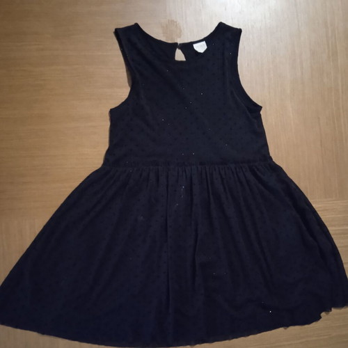 Zara kids dress new with black polka dot tulle and cotton lining
