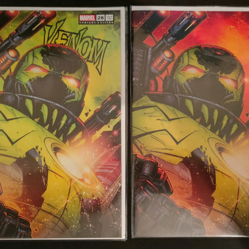 Venom #28 Jonboy Meyers Trade and Virgin Variant Set mint condition