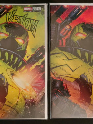 Venom #28 Jonboy Meyers Trade and Virgin Variant Set mint condition
