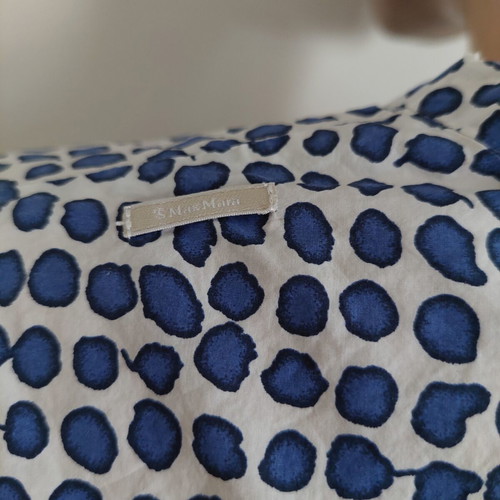 Max Mara sleeveless top blue and white XL