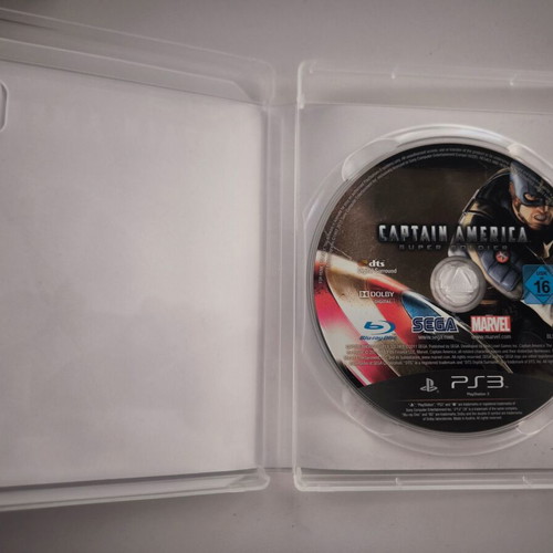 Captain America Super Soldier PS3 game used, custom cover
