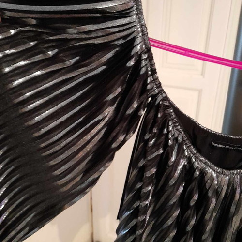 Bershka black and silver bodysuit, size S