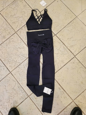 Thrivin women's sports set new, black, size XS
