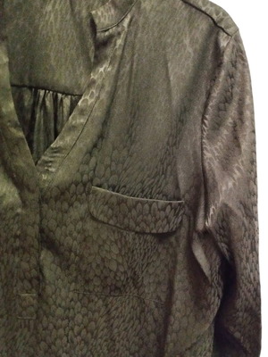 Γυναικείο πουκάμισο σατέν Large σαν καινούργιο, μαύρο