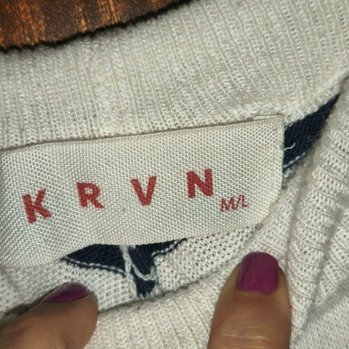 Karavan striped navy white shorts used, size M/L