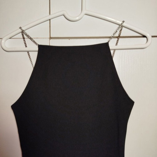 H&M dress new black with silver rhinestones, size S