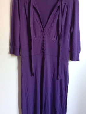 Cotton midi dress like new, purple, comfortable fit