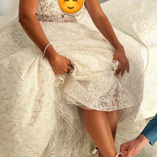 Wedding dress like new, size M 38, white