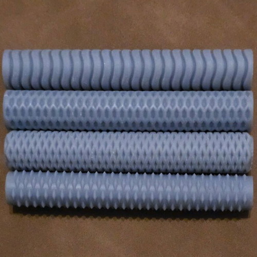 Set of 4 Clay Texture Rollers Tools new, eco resin plastic