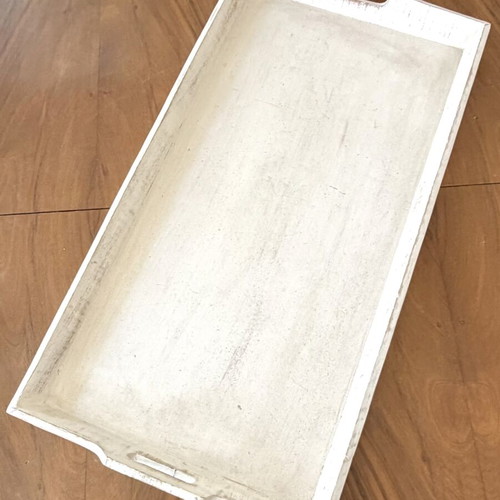Large Wooden Serving Tray shabby chic vintage, new
