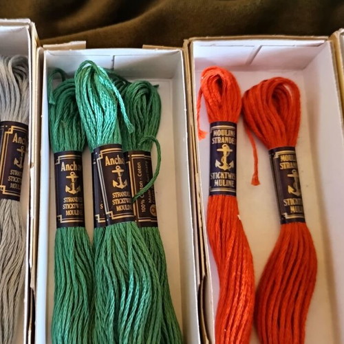 Set of 48 Anchor and D.M.C. new embroidery and crochet threads