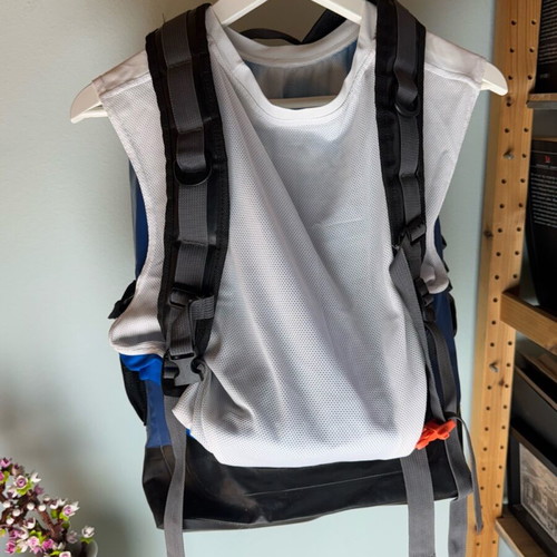 Backpack used, blue, waterproof, 25-40 liters capacity