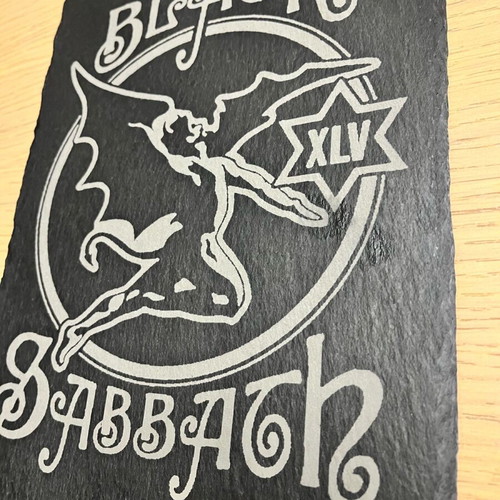 Black Sabbath 45th Anniversary engraved stone decor