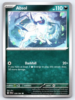 Absol 030/064 collectible Pokemon card new