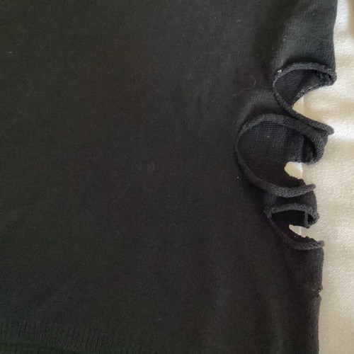 Stenia asymmetrical knit sweater with one shoulder and cutouts, like new