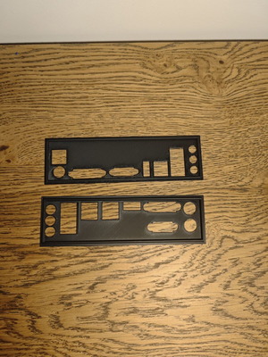 IO shields for Asrock A320M-HDV and Asus Prime A320M-A motherboards like new